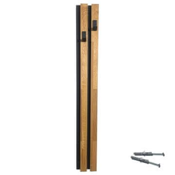 shumee Leseni obešalnik za oblačila z letvicami 98 cm, modul 12 cm