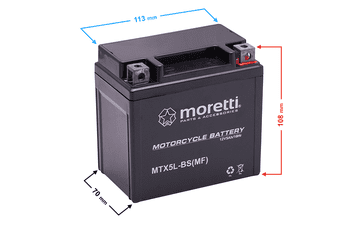 shumee Moretti AGM (Gel) MTX5L-BS baterija