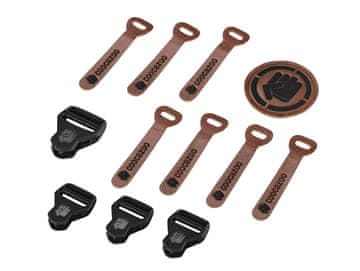 shumee Komplet nadomestnih delov za nahrbtnik Coocazoo MatchPatch iz usnja črne melanže