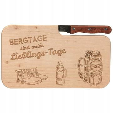 shumee Deska za nože "Gorski dnevi so ..." V NEMŠČINI