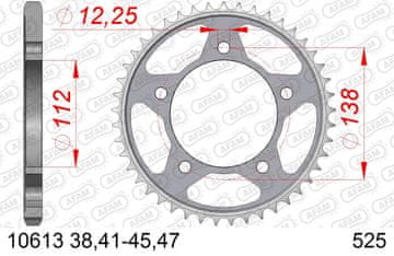 shumee Zadnji verižnik AFAM iz jekla za verigo 525 koda 10613-43