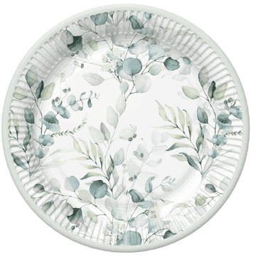 shumee papirnati krožniki 22,7 cm evkaliptusove veje 8 kosov | 79-37