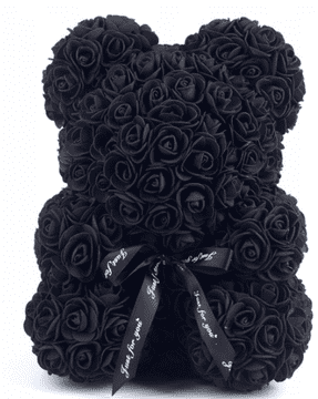 shumee Rose Bear 25cm - črn