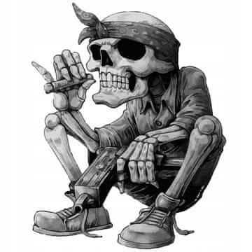 shumee 3D NALEPKA ZA AVTO Z MOTIVOM LOBANJE IN OKOSTJA