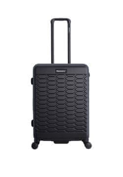 shumee Srednji kovček Discovery REPTILE črne barve