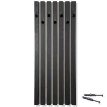 shumee Leseni obešalnik za oblačila Lamele 98cm modul 40cm črne barve