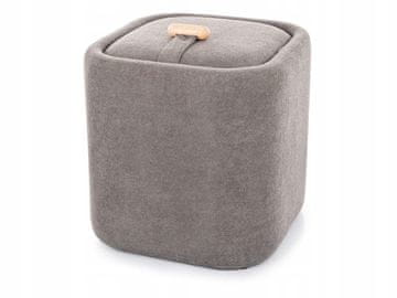 shumee Oblazinjena tabure s predalom za shranjevanje, odpiranje, Signal NAP, sivo oblazinjenje 254