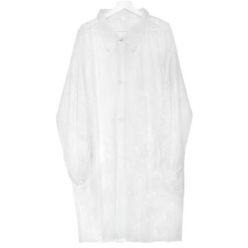 shumee Bela laboratorijska halja M za enkratno uporabo z gumbi (netkana tkanina 23 g) 10 kosov