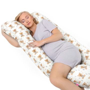 shumee Nosečniška blazina tipa U za spanje na boku in dojenje - medvedek