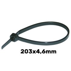 Kabelske vezice 203 x 4,6 mm UV črne 100 kosov