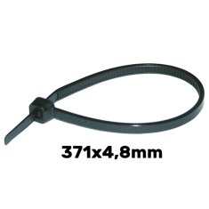Kabelske vezice 371 x 4,8 mm UV črne 100 kosov