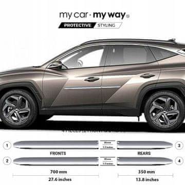 shumee HYUNDAI TUCSON 2022+ KROMIRANE OBLOGE STRANSKIH VRATOV