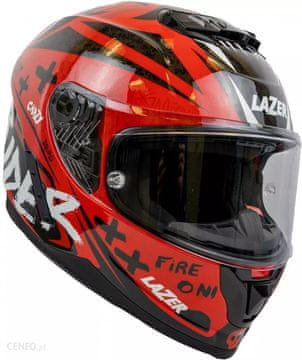 shumee Motociklistična čelada LAZER RAFALE EVO Oni rdeča (barva rdeča - črna) XL