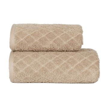 shumee Olivier Premium temno bež kopalniška brisača 70x140