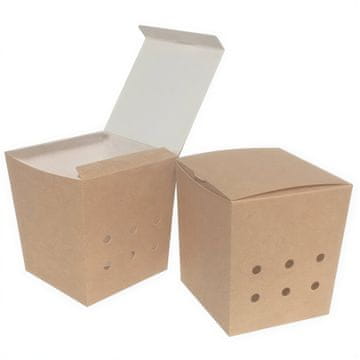 shumee Vedro s pokrovom in luknjami 9 x 9 x 10 cm 100 kosov.