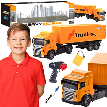 shumee Daljinsko voden kontejnerski tovornjak s tehnologijo 2.4G se prižge