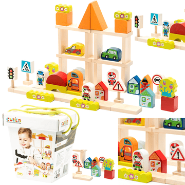 shumee KOMPLET LESENIH KOCO ZA GRADNJO IZOBRAŽEVALNIH VOZIL AVTOMOBILOV PROMETNIH ZNAKOV