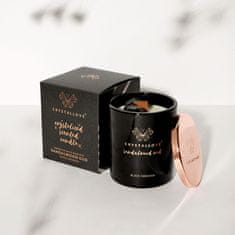 CRYSTALLOVE CRYSTALLOVE Sojina sveča iz črnega obsidijana - sandalovine oud 400g