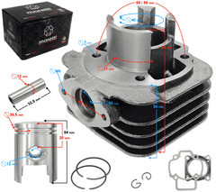Moretti Cilinder za skuter 2T 50cc Piaggio Typhoon