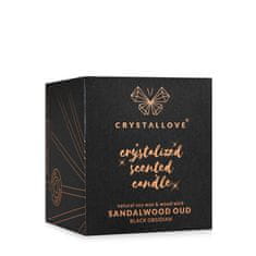 CRYSTALLOVE CRYSTALLOVE Sojina sveča iz črnega obsidijana - sandalovine oud 400g