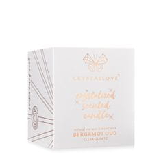 CRYSTALLOVE CRYSTALLOVE Sojina sveča s kamnitim kristalom - bergamot oud 400g