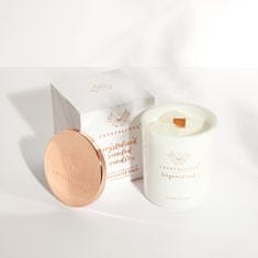 CRYSTALLOVE CRYSTALLOVE Sojina sveča s kamnitim kristalom - bergamot oud 400g