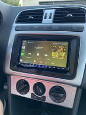 shumee 2 DIN okvir za radio VW Golf, Jetta, Passat, T5, T6, Seat, Škoda Octavia II - črn