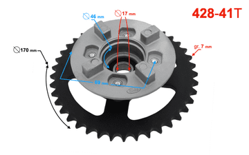 shumee Pesto zadnjega kolesa za moped Ranger Classic