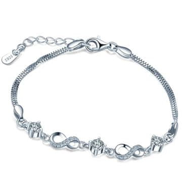 shumee Srebrna zapestnica Dvojna zapestnica Infinity Zapestnica Trusky
