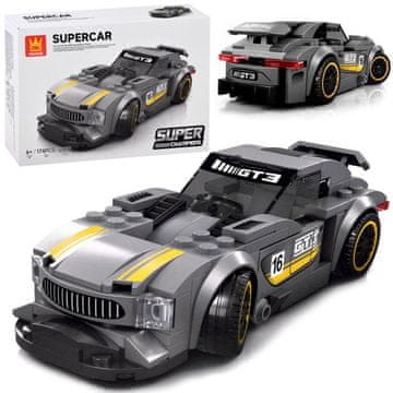 shumee Tehnični bloki Športni avto SREBRNI 174-delni + nalepke ZA4287