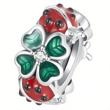 shumee Obeski za Pandora obesek s štoparico in deteljicami, srebro 925, obeski Trusky