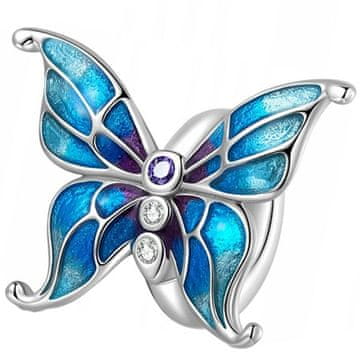 shumee Obeski za Pandora štoparico metulj obesek obeski srebro 925