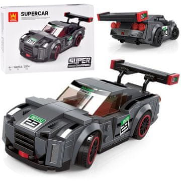 shumee Tehnični bloki Športni avto SIVA 166-delni + nalepke ZA5743