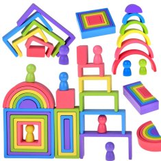 shumee Lesena sestavljanka Montessori - koščki različnih oblik ZA5859