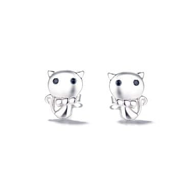 shumee Srebrni mačji uhani