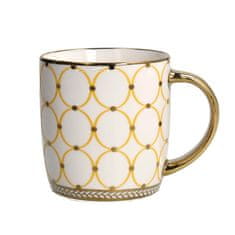 Andrea Fontebasso Lonček Graffiti 360ml / rumeni krogi / porcelan