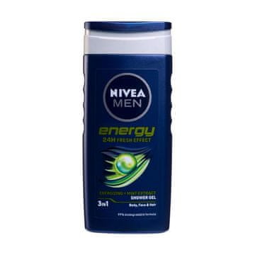 Nivea Men Energy gel za prhanje za telo, obraz in lase za moške