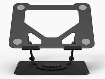 Tracer Adjust360 stojalo za prenosnik, 25,4cm-43,1cm (10-17), 360° Rotacija, Nastavljiva višina, črni (TRAUCH47661)