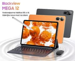 Blackview Mega 12 tablični računalnik, 31cm (12,2), 4G LTE, 12GB+256GB, QHD+, 120Hz, Android, siv (Space Gray)
