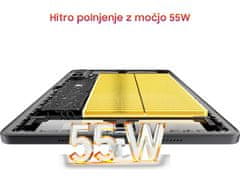 Blackview Mega 12 tablični računalnik, 31cm (12,2), 4G LTE, 12GB+256GB, QHD+, 120Hz, Android, siv (Space Gray)