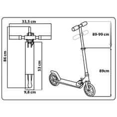 Disney DISNEY Minnie Mouse Mladinski kovinski dvokolesni skuter 200 mm z zavoro in stojalom, zložljiv, do 100 kg