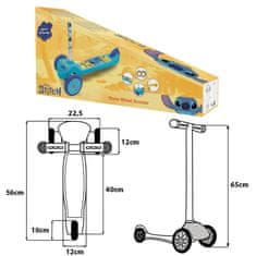 Disney DISNEY Stitch Tristopenjski skuter za otroke, protizdrsni, zložljiv, do 20 kg