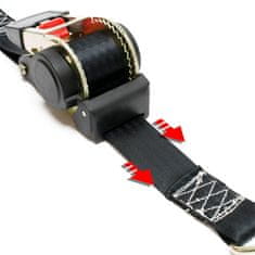 Wiltec Avtomatski zložljiv 50mm povezovalni trak – gurtna 3m