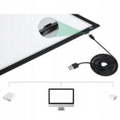 Dexxer Velika grafična USB LED tablica A3 za slikanje in skiciranje