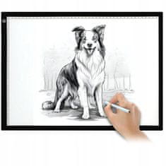 Dexxer Velika grafična USB LED tablica A3 za slikanje in skiciranje