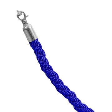 shumee Modra pletena obroba - kromirana zaponka