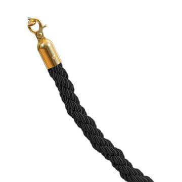 shumee Črna pletena obroba - zlata zaponka