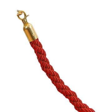shumee Rdeča pletena obroba - zlata zaponka