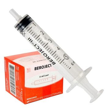 shumee Beroject III 5 ml tridelna brizga z nastavkom Luer, 100 kosov