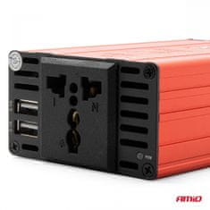 shumee Napetostni pretvornik 12V/220V 300W/600W 2xUSB PI03 AMIO-02470